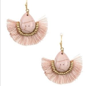 Pink Fan Fringe Kyky & Zo Earring, NWT-Boutique